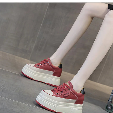 Fujin 9cm Cow Suede Platform Wedge Shoes