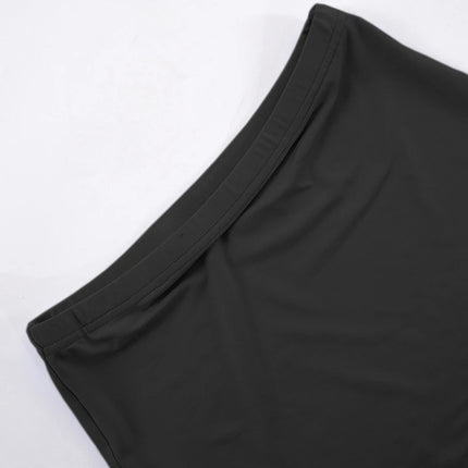 Slim Office 2PCS Set – Long Sleeve Crop Top & Mid-Calf Skirt