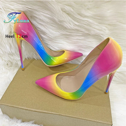 Women’s Gradient Iridescent Pointed-Toe High Heels