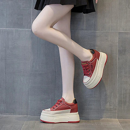 Fujin 9cm Cow Suede Platform Wedge Shoes