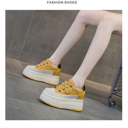 Fujin 9cm Cow Suede Platform Wedge Shoes