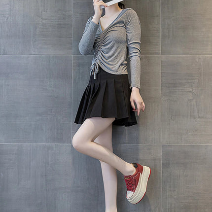 Fujin 9cm Cow Suede Platform Wedge Shoes