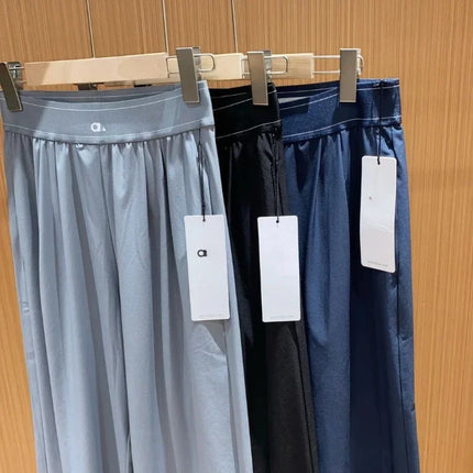 Women’s Summer High-Waist Wide Leg Pants & Yoga Tank Set