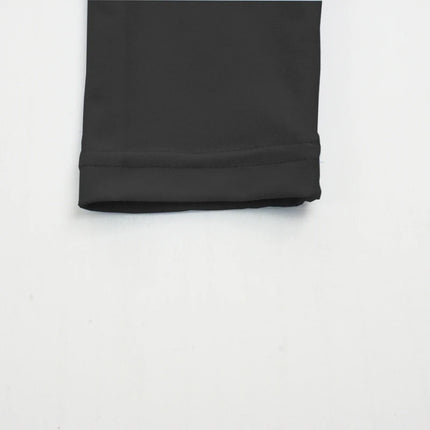 Slim Office 2PCS Set – Long Sleeve Crop Top & Mid-Calf Skirt