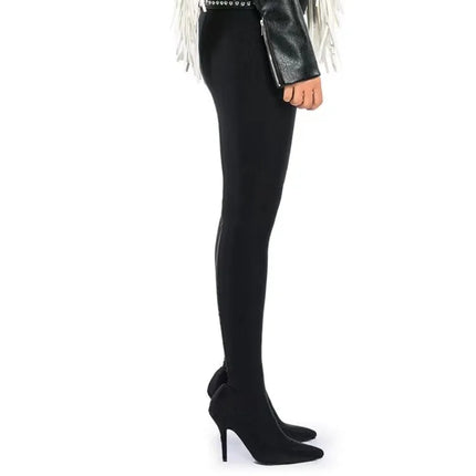 Women’s Elastic High-Heel Jumpsuit Boots