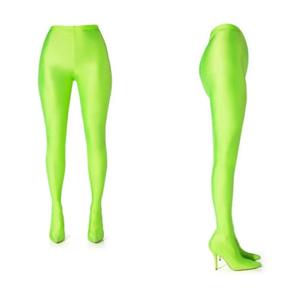 Women’s Elastic High-Heel Jumpsuit Boots