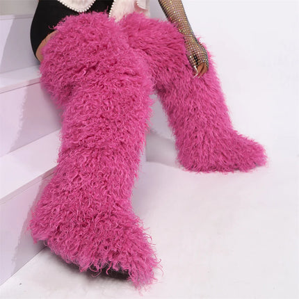 Women’s Mongolian Faux Fur Knee-High Boots