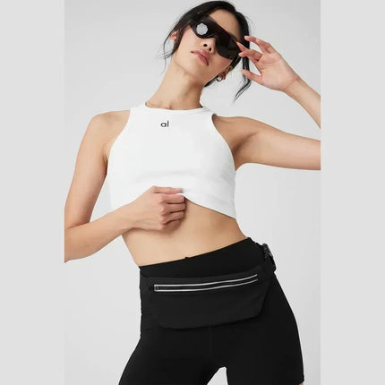 Women’s Summer High-Waist Wide Leg Pants & Yoga Tank Set