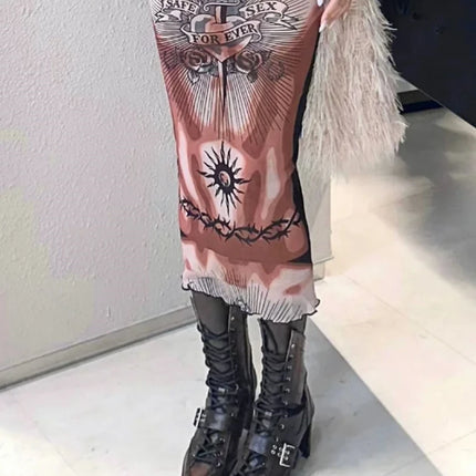 2025 Retro Punk Mid-Heel Platform Cowboy Boots