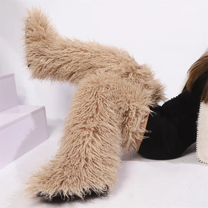 Women’s Mongolian Faux Fur Knee-High Boots