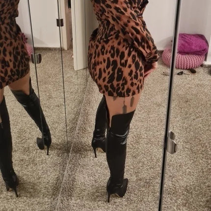 Black Over-The-Knee Stiletto Boots – 11cm Heels