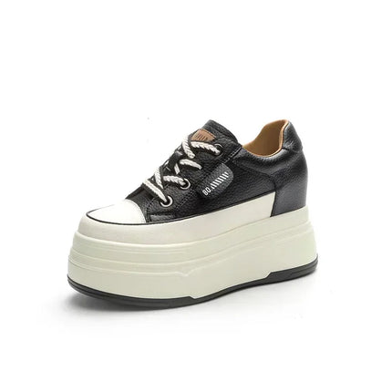 Fujin 9cm Cow Suede Platform Wedge Shoes