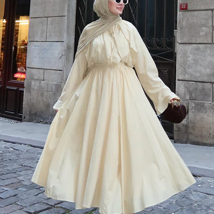 Ruffle Flare Sleeve Set – Lace-Up Shirt & Pleated High-Waist Skirt