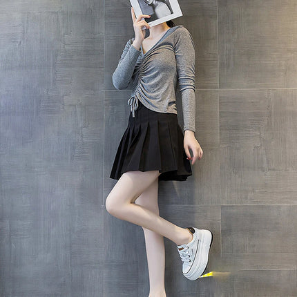 Fujin 9cm Cow Suede Platform Wedge Shoes