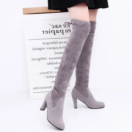 Winter 2024 Over-The-Knee Stretch High Heel Boots