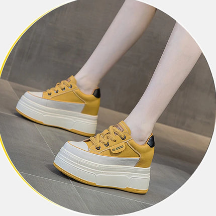 Fujin 9cm Cow Suede Platform Wedge Shoes