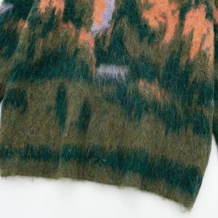TRAFZA Women’s Vintage Printed V-Neck Cardigan