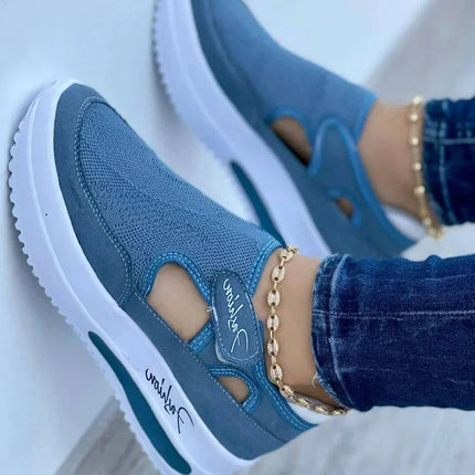 Designer Red & Blue Women’s Canvas Tennis Sneakers