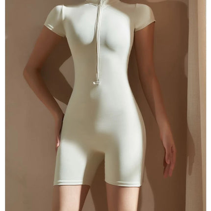 Women’s Slim Fit Short Sleeve Yoga Jumpsuit