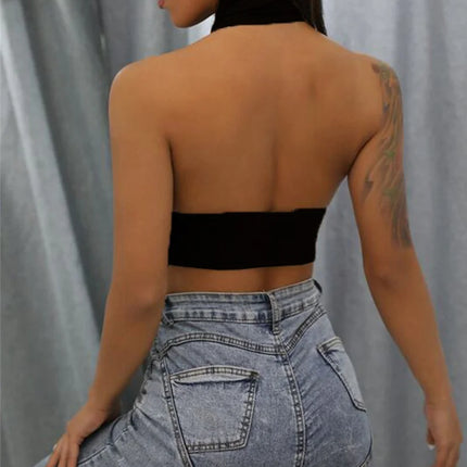 Women’s Summer Crop – Cutout Halter Neck
