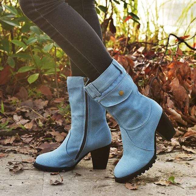 2025 Women’s Denim Pointed Toe Cowboy Boots