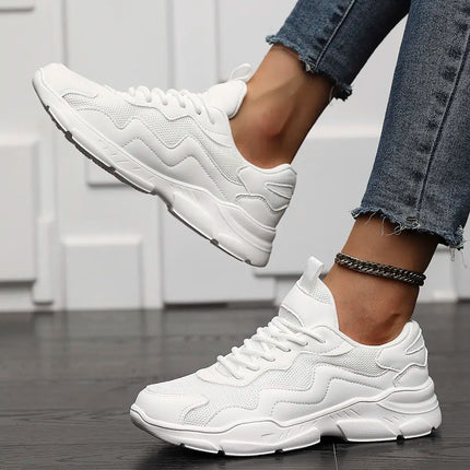 Lightweight Black Mesh Unisex Casual Sneakers