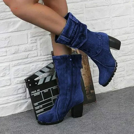 2025 Women’s Denim Pointed Toe Cowboy Boots