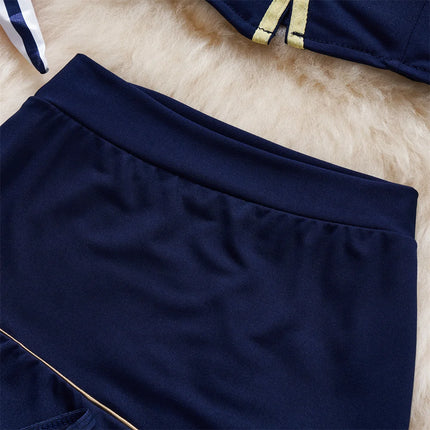 Irregular Crop & Skirt Lingerie Set – Slim Fit Cosplay Pajama Style