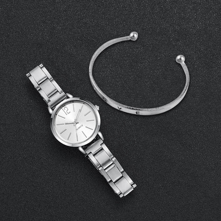 Casual Quartz Watch Set for Women – 2PCS