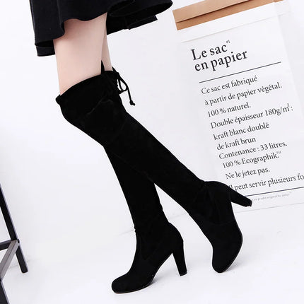 Winter 2024 Over-The-Knee Stretch High Heel Boots