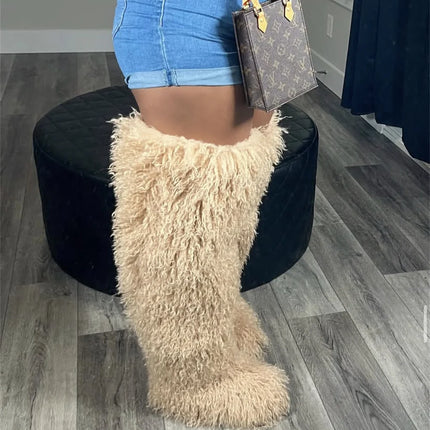 Women’s Mongolian Faux Fur Knee-High Boots
