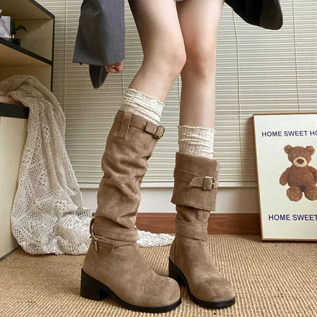 Women’s Platform Thick Heel Western Cowboy Boots