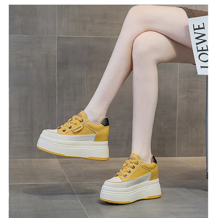 Fujin 9cm Cow Suede Platform Wedge Shoes