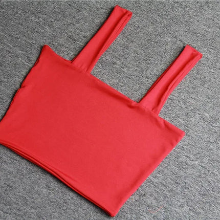 Square Neck Summer Crop – Sexy Backless Casual Tank