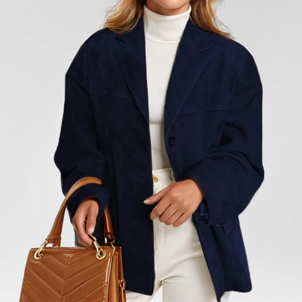 2025 Autumn Suede Jacket – Casual Single-Breasted Street Coat