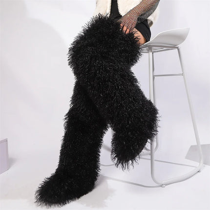 Women’s Mongolian Faux Fur Knee-High Boots