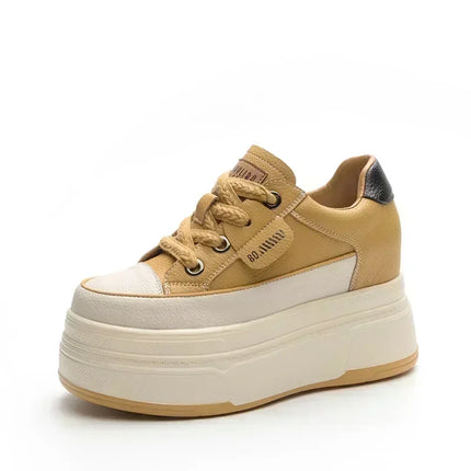 Fujin 9cm Cow Suede Platform Wedge Shoes