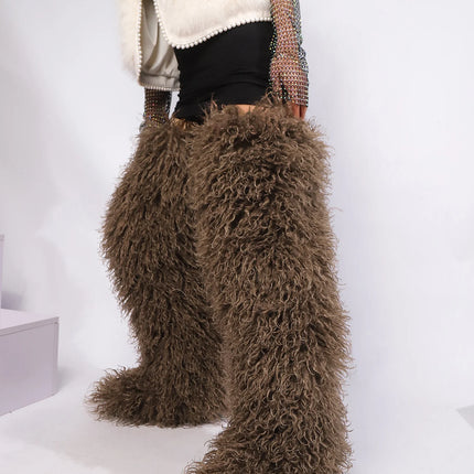 Women’s Mongolian Faux Fur Knee-High Boots