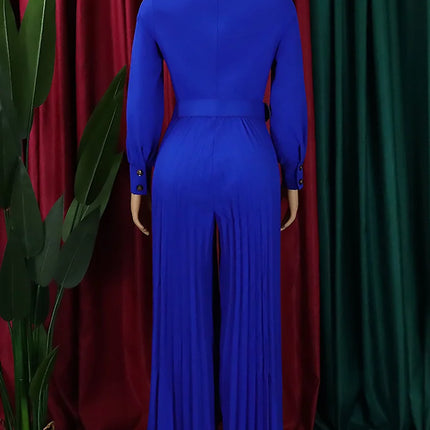 Wmstar Office Lady Buttoned Maxi Jumpsuit with Belt – Fall 2025