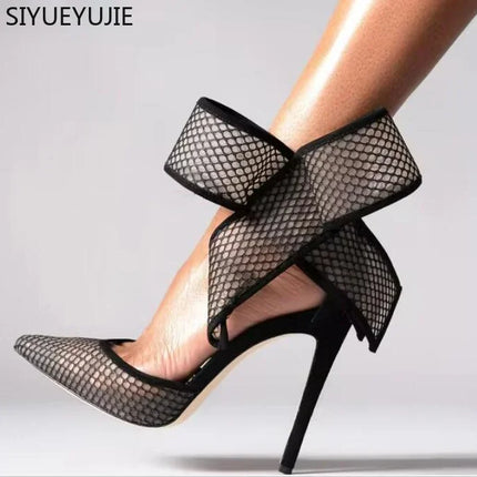 Women’s Red Polka Dot Bow Pointed-Toe Stiletto Heels