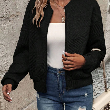2025 Euro-American Zip Jacket – Solid Color Fashion Outerwear