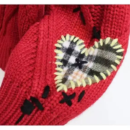Women’s Embroidered Letter Knit Cardigan