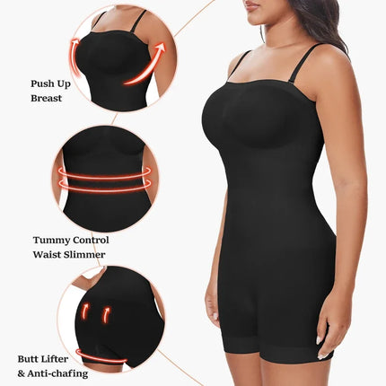 Women’s Strapless Off-Shoulder Shapewear Bodysuit