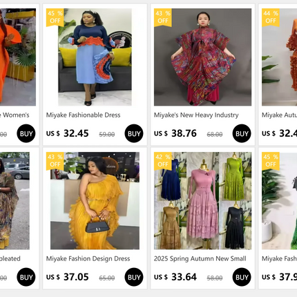 Miyake 3D Floral Pleated Set – Square Neck Top & A-Line Skirt 2025