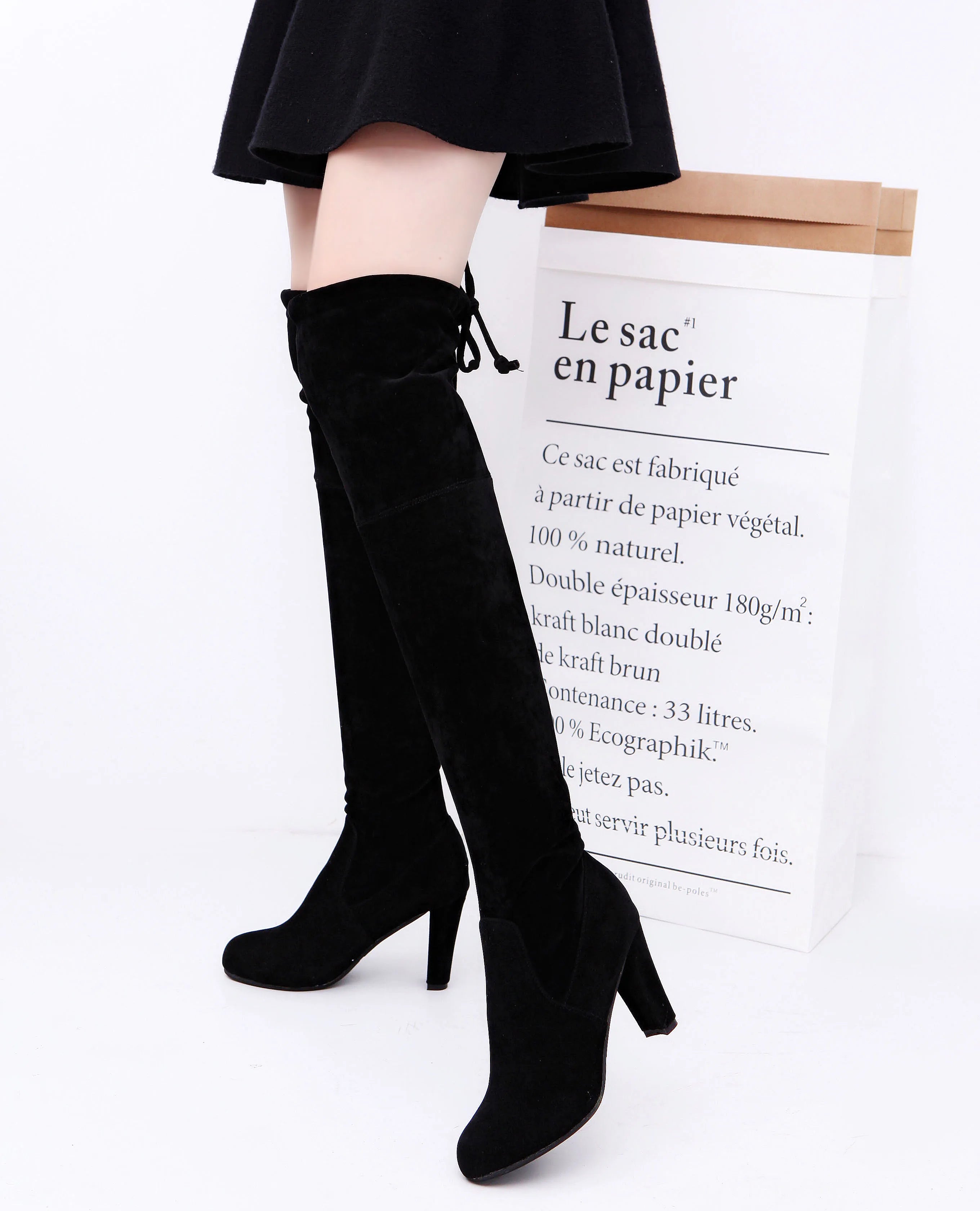 Winter 2024 Over-The-Knee Stretch High Heel Boots