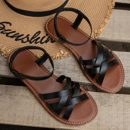 2025 Women’s Summer Roman Strap Flat Sandals