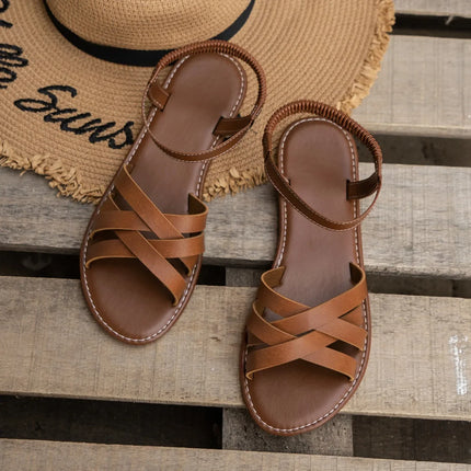 2025 Women’s Summer Roman Strap Flat Sandals