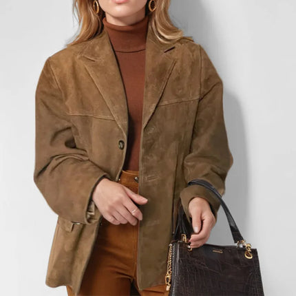 2025 Autumn Suede Jacket – Casual Single-Breasted Street Coat
