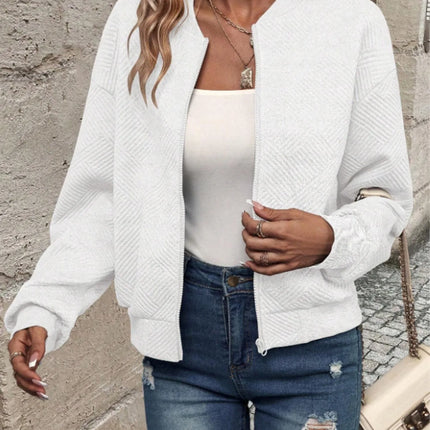 2025 Euro-American Zip Jacket – Solid Color Fashion Outerwear