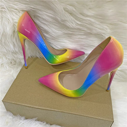 Women’s Gradient Iridescent Pointed-Toe High Heels